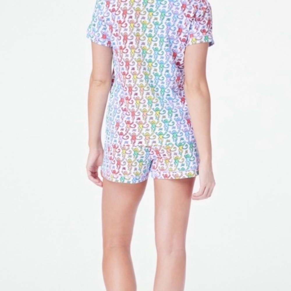 Roller Rabbit Multicolor Monkey Print Pajama Set - Picture 2 of 8